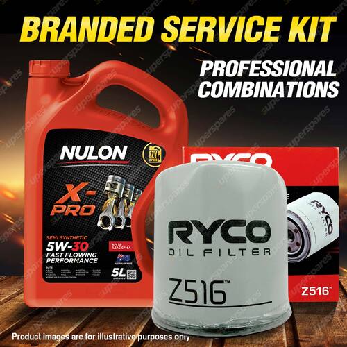 Ryco Oil Filter 5L XPR5W30 Engine Oil Service for Mazda Mpv LW V6 3L