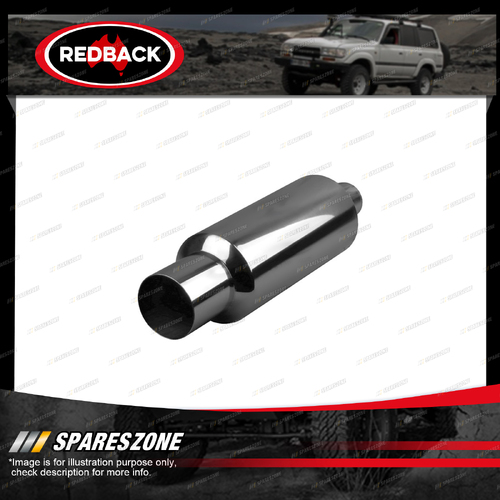 Redback Exhaust Cannon Straight Cut Tip - 125mm Round Inlet Diameter 51mm