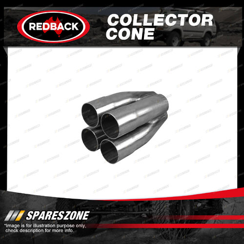 Redback Merge Collector Cone 4 into 1 - 41mm In 76mm Out Mild Steel