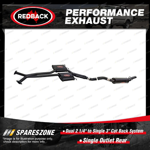 Redback Dual 2 1/4" to Single 3" Cat Back System for HSV Maloo Avalanche Senator