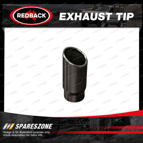 Redback Exhaust Tip Rolled In Acut RV - 57mm 2-1/4" In 63mm 2-1/2" Out