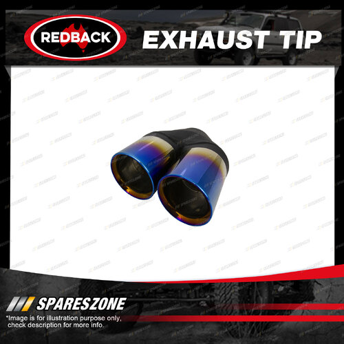 Redback Exhaust Tip Y-Piece Inner Cone - 2-1/4" In 2x3" Out 9" Long Titanium