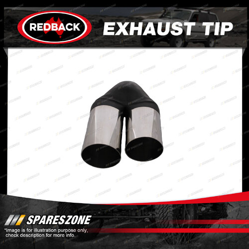 Redback Exhaust Tip Y-Piece 2-1/4" In 2x3" Out 9" Long for Ford Falcon AU