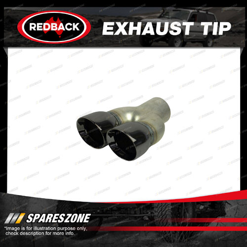 Redback Exhaust Dual Wall Y-Piece Tip Black Chrome for Holden Commodore VE