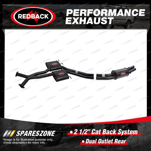 Redback 2 1/2" Cat Back System Dual Outlet Rear for Holden Caprice Statesman WL