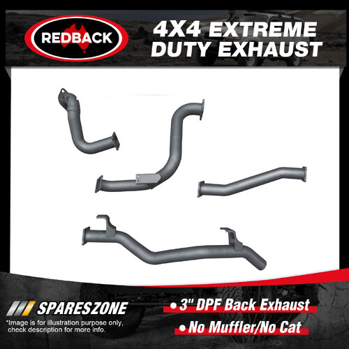 Redback 3" DPF Back Exhaust No Muffler & Cat for Toyota Landcruiser VDJ78R