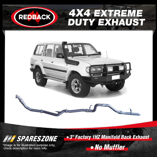 Redback 3" Factory Manifold Exhaust No Muffler for Toyota Landcruiser HZJ80R