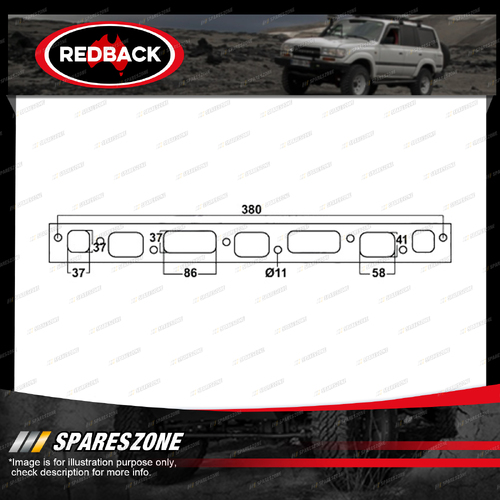 Redback DSF Exhaust Manifold Gasket for Holden Red Motor 6 Cylinders