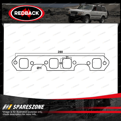 Redback DSF Exhaust Manifold Gasket for Holden Calais Commodore 01/1986-01/1988