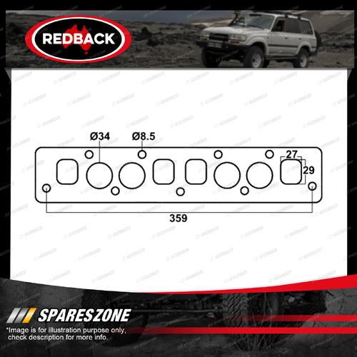 Redback DSF Exhaust Manifold Gasket for Nissan 120Y A10 988cc A12 1171cc 4Cyl