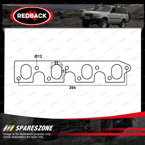 Redback DSF Exhaust Manifold Gasket for Ford Falcon Fairlane Cleveland 2V V8