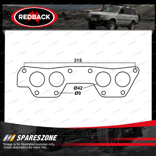 Redback DSF Exhaust Manifold Gasket for Mitsubishi L200 L300 Sirius 4G62 4G63