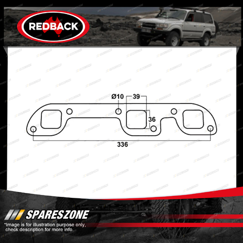 Redback DSF Exhaust Manifold Gasket for Buick Engine 3800 3791cc 6 Cylinders