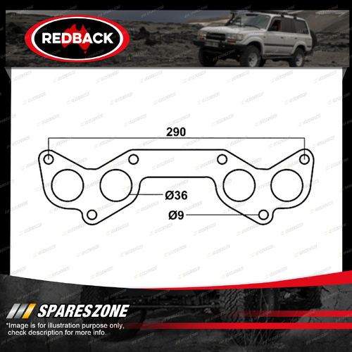 Redback DSF Exhaust Manifold Gasket for Ford Telstar F8 FE F2 4 Cylinders