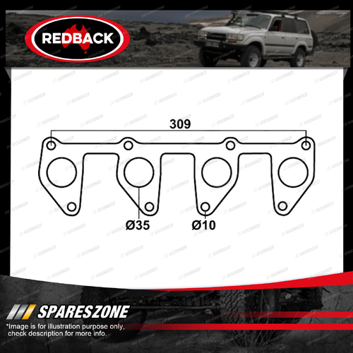 Redback DSF Exhaust Manifold Gasket for Nissan Pulsar C20NE C20LE 16LF 18LF