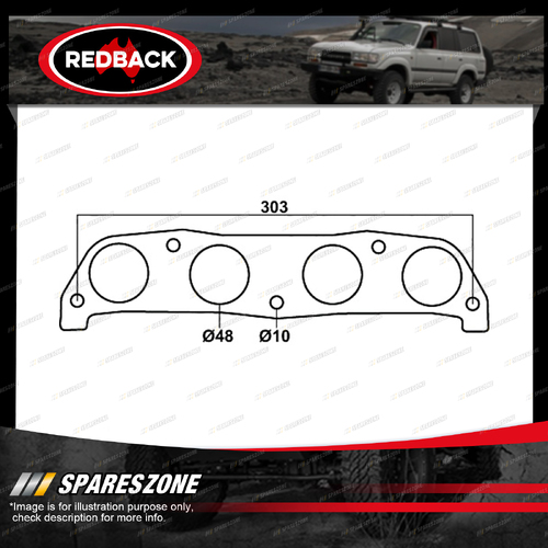 Redback DSF Exhaust Manifold Gasket for Toyota Corolla VVT-I 1.8L DOHC 2002-On