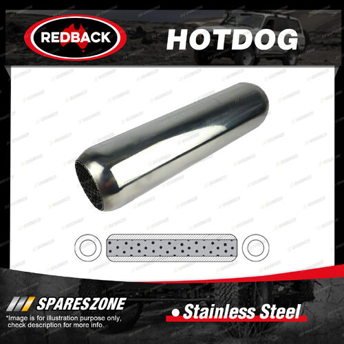 Redback Hotdog - 300mm 12" Long 75mm 3" Perforated Without Spigots