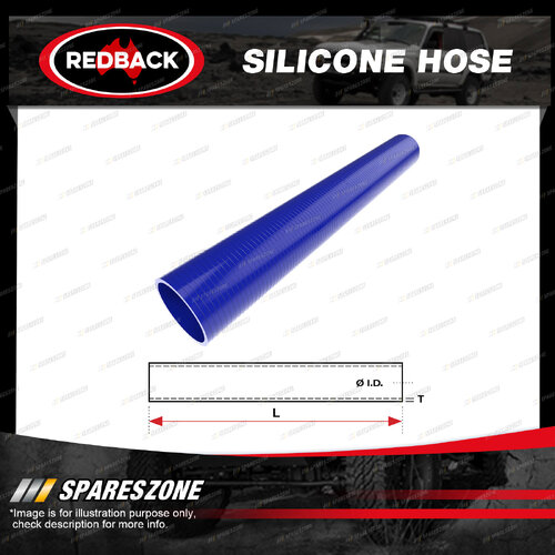 Redback 3" Silicone Hose - Length 1m Straight Blue Chemical Resistance