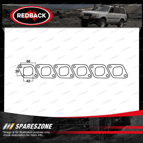 6 pieces of Redback Exhaust Header Plate for Nissan Patrol GQ Series