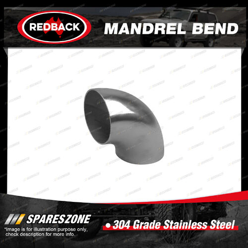 Redback Mandrel Bend 90 Degree - OD 63mm Tight Radius 304 Grade Stainless Steel