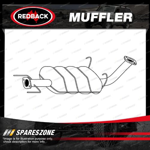 Redback Centre Muffler for Hyundai Terracan HP 4WD Wagon V6 3.5L Petrol 01-07