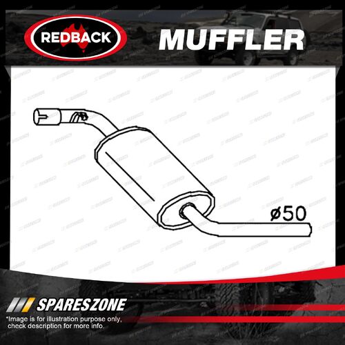 Redback Muffler for Volkswagen Transporter Caravelle 09/1990-04/2003