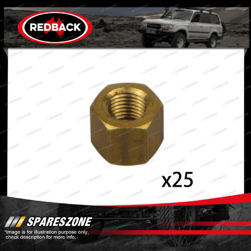 25 pcs Redback Brass Nuts Thread 3/8" UNF Hex 14.3mm Length 11.5mm for Jaguar