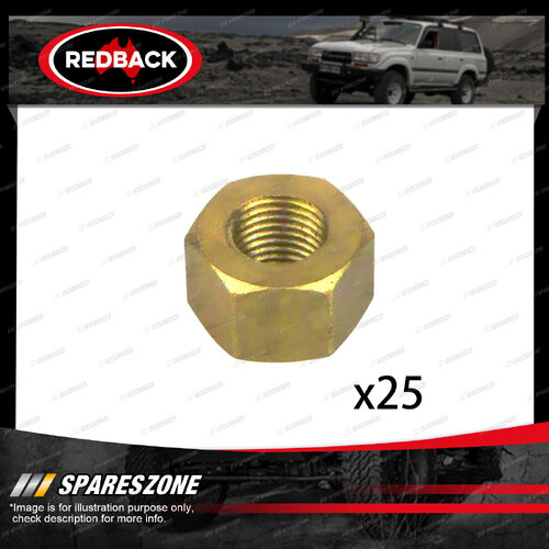 25 pcs Redback Brass Nuts Thread M12 x 1.25 Hex 19mm for Mitsubishi Magna