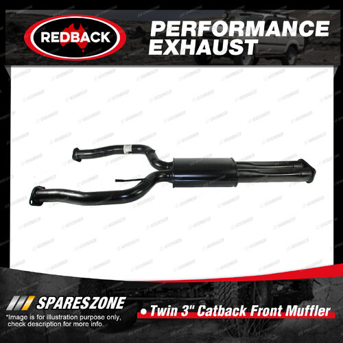 Redback Twin 3" Catback Front Muffler Assembly for Holden Commodore Calais VE VF