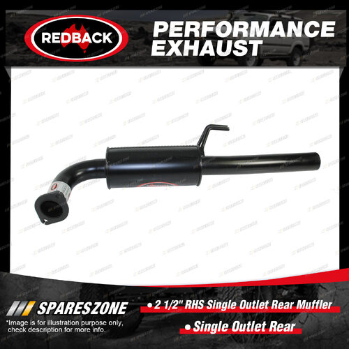 Redback 2 1/2" RHS Single Outlet Rear Muffler Assembly for HSV Maloo R8 VE 6.0L