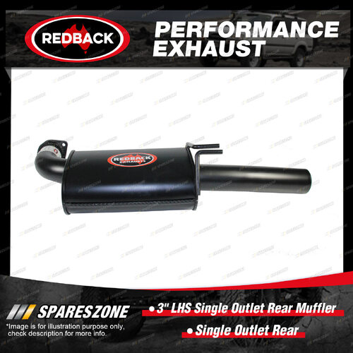 Redback 3" LHS Single Outlet Rear Muffler Assembly for HSV Maloo R8 VE 07-08