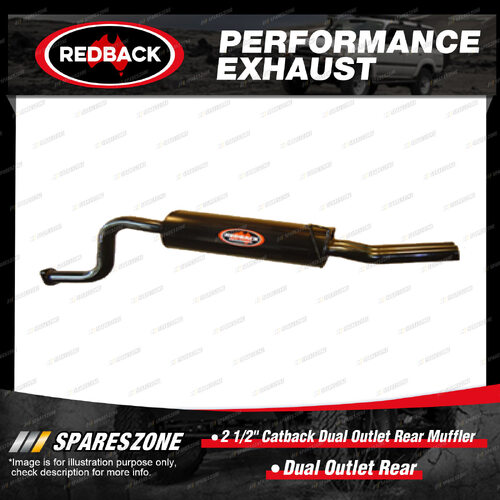 Redback 2 1/2" Catback Dual Outlet Rear Muffler Assy for Ford Falcon BA BF FG