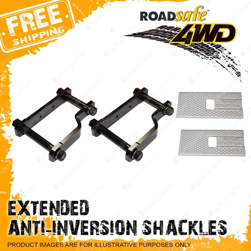 Pair Rear Lift Kit Extended Anti Inversion Shackles for Nissan Navara D23 NP300