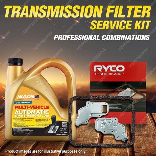 Ryco Transmission Filter+ Full SYN Oil Kit for Toyota Landcruiser Prado KZJ90 95