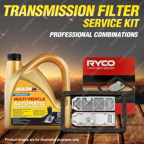 Ryco Transmission Filter + Full SYN Oil Kit for Toyota 4 Runner YN63 Hilux 4R KZ