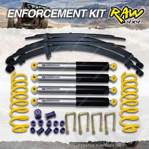 Raw 4x4 Predator Shocks Coil Leaf 50mm Lift Kit for Foton Tunland Ute Dual Cab