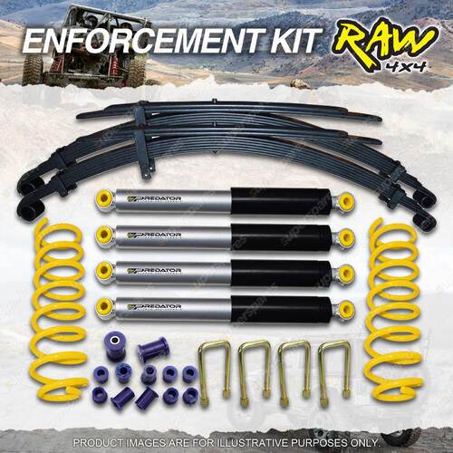 Raw 4x4 Predator Shocks Coil Leaf 40mm Lift Kit for LDV T60 Ute Dual Cab 2017 on