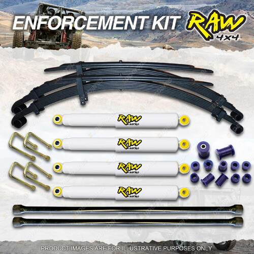 Raw 4x4 Nitro Shocks 1025 x 27mm Torsion Bar Leaf 40mm Lift Kit for Ranger PJ PK