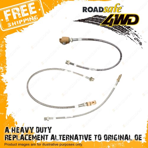 Roadsafe Front LH & RH Braided Brake Line for Toyota Landcruiser 200 Ser 08-on