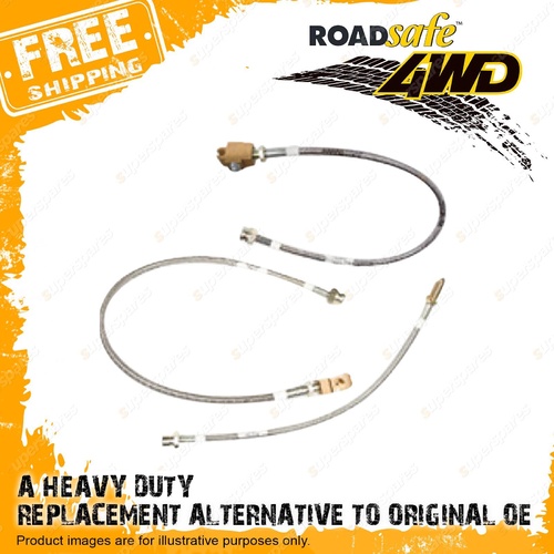 Roadsafe Rear LH & RH Braided Brake Line for Toyota Landcruiser 70 Series