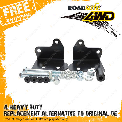 Pair Roadsafe Front Lower Shock Relocation Brackets for Jeep Wrangler JK 07-18