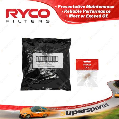 Ryco Unrversal Fuel Filter Suits 6mm Fuel Hose Z675-10 10PCS Premium Quality