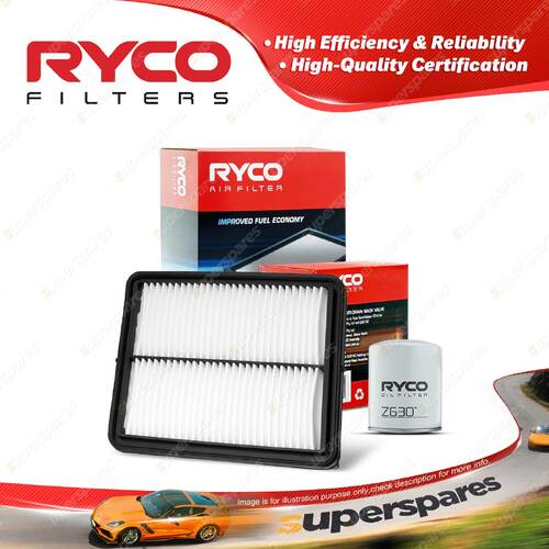 Ryco Oil Air Filter for Kia Sorento BL 4cyl 2.5L Turbo Diesel D4CB 08/2007-2009