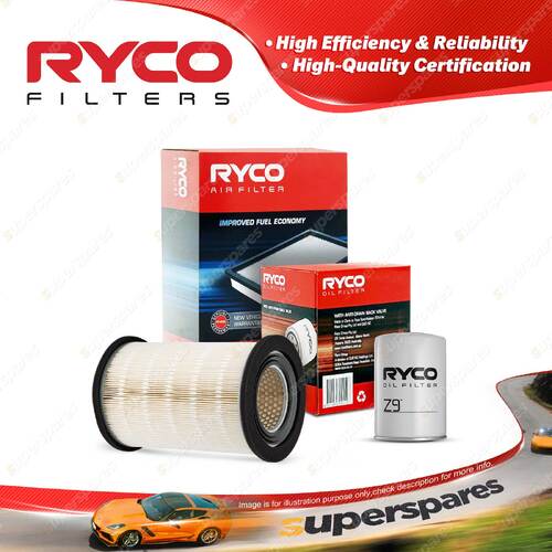 Ryco Oil Air Filter for Ford Courier PE PG PH 4cyl 2.5L Turbo Diesel Radial