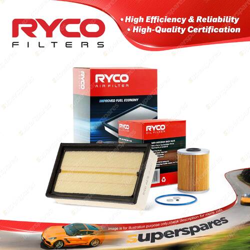 Ryco Oil Air Filter for BMW 525I E34 6cyl 2.5L Petrol M20B25 09/1988-10/1990