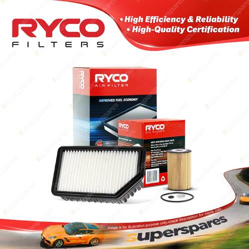 Ryco Oil Air Filter for Hyundai Accent RB 4cyl 1.6L Turbo Diesel D4FB 01/2012-On