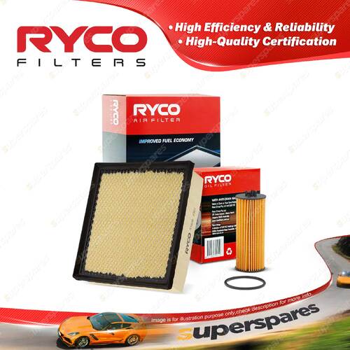 Ryco Oil Air Filter for Jeep Grand Cherokee WK V6 3.6L Petrol 01/2011-07/2013