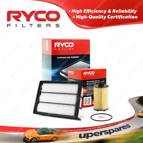 Ryco Oil Air Filter for Ssangyong Actyon Q150 Stavic A100 4cyl 2L D20DTR