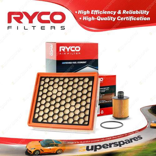 Ryco Oil Air Filter for Holden Malibu EM 4cyl 2L Turbo Diesel A20DTH 06/2013-On