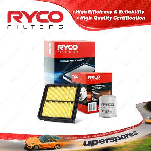 Ryco Oil Air Filter for Honda City GM 4cyl 1.5L Petrol L15Z1 04/2014-On